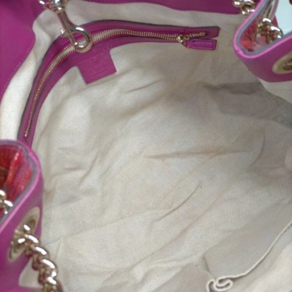 860545BR (S6) Gucci Tote Bag Pink Leather - Picture 6 of 9